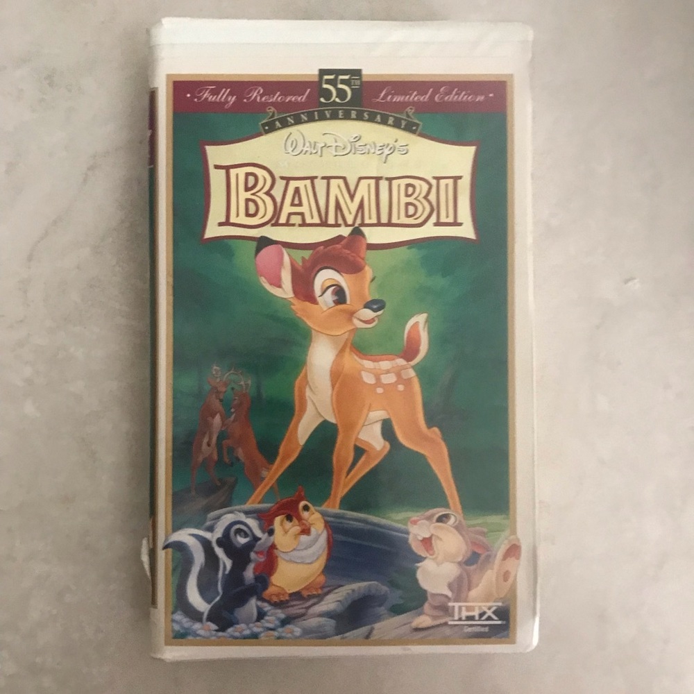 Vintage walt disney bambi vhs